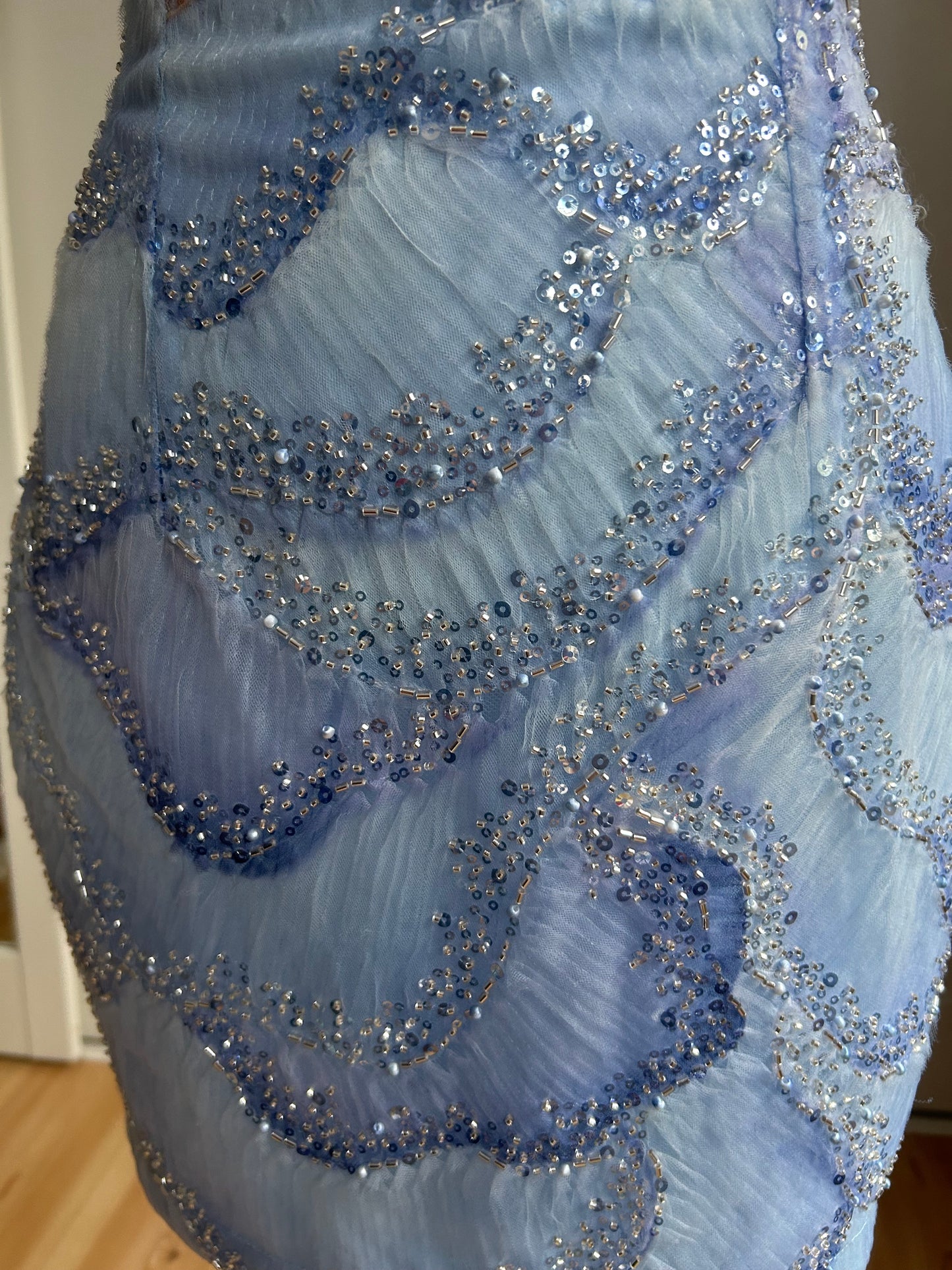 Blue Garden Mini Dress