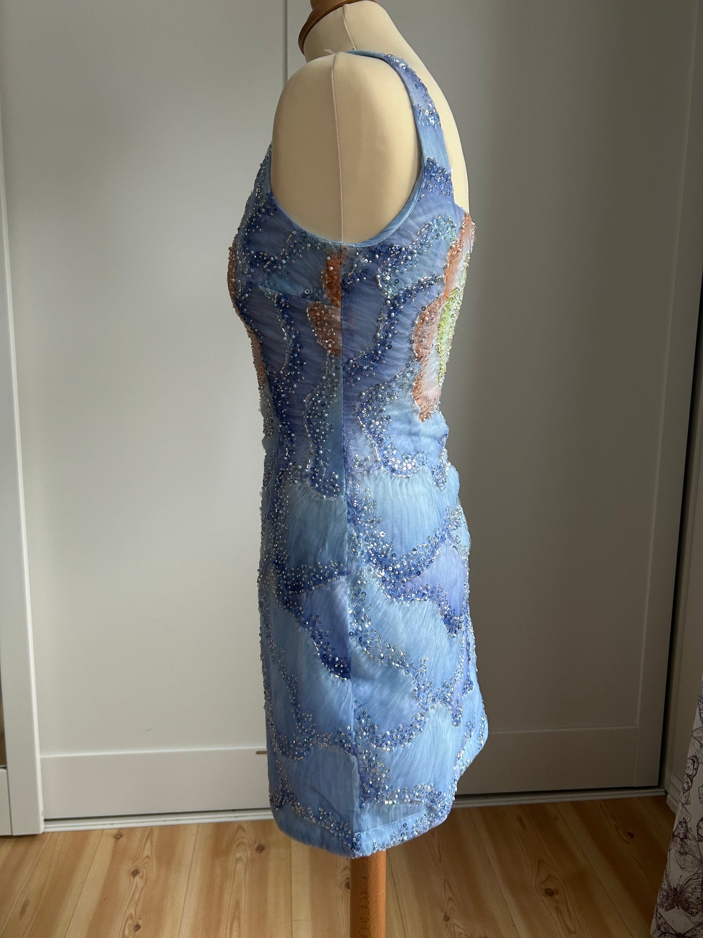 Blue Garden Mini Dress