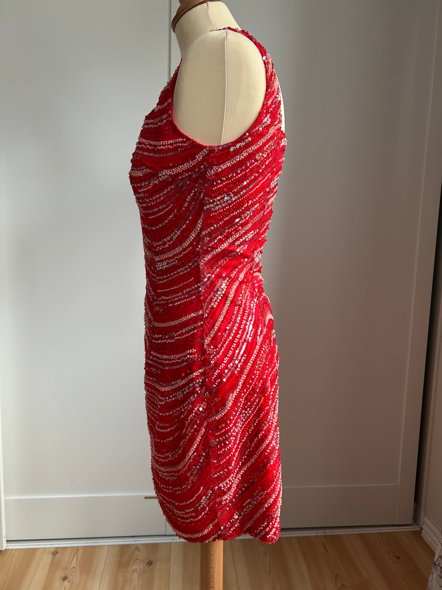 Scarlet Wave Mini Dress