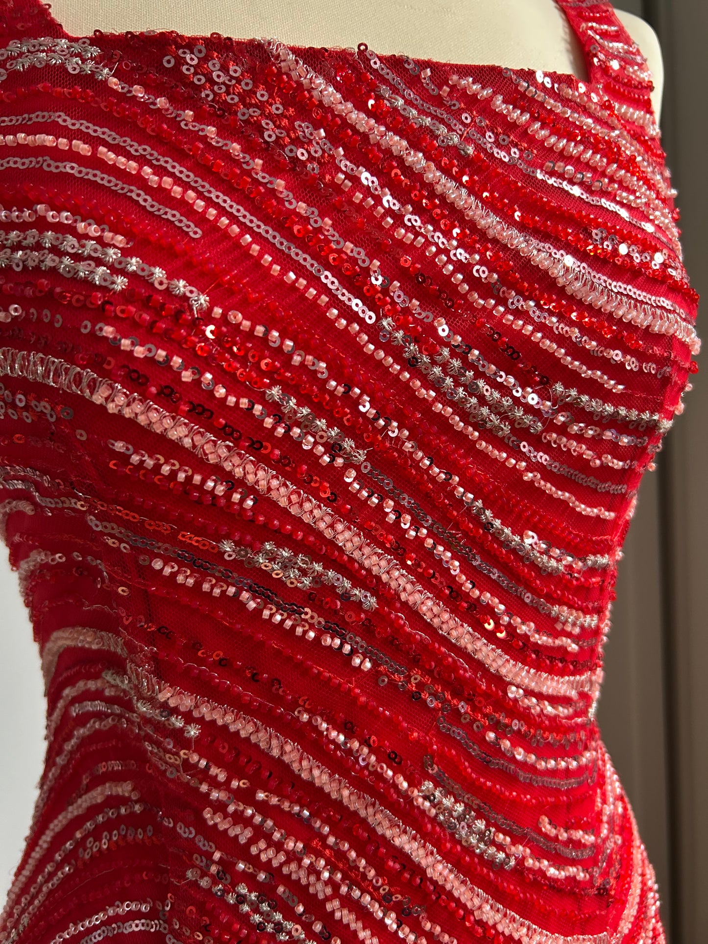 Scarlet Wave Mini Dress
