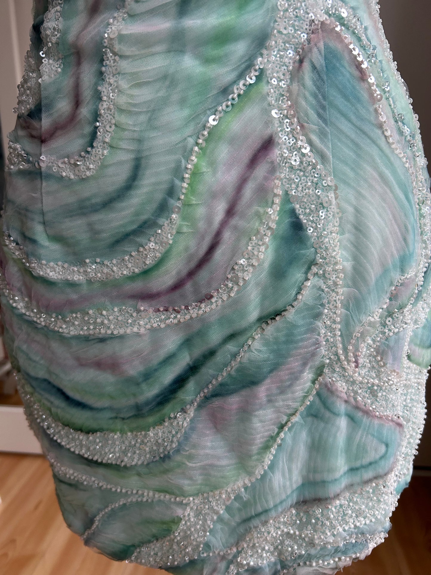 Seafoam Drift Mini Dress