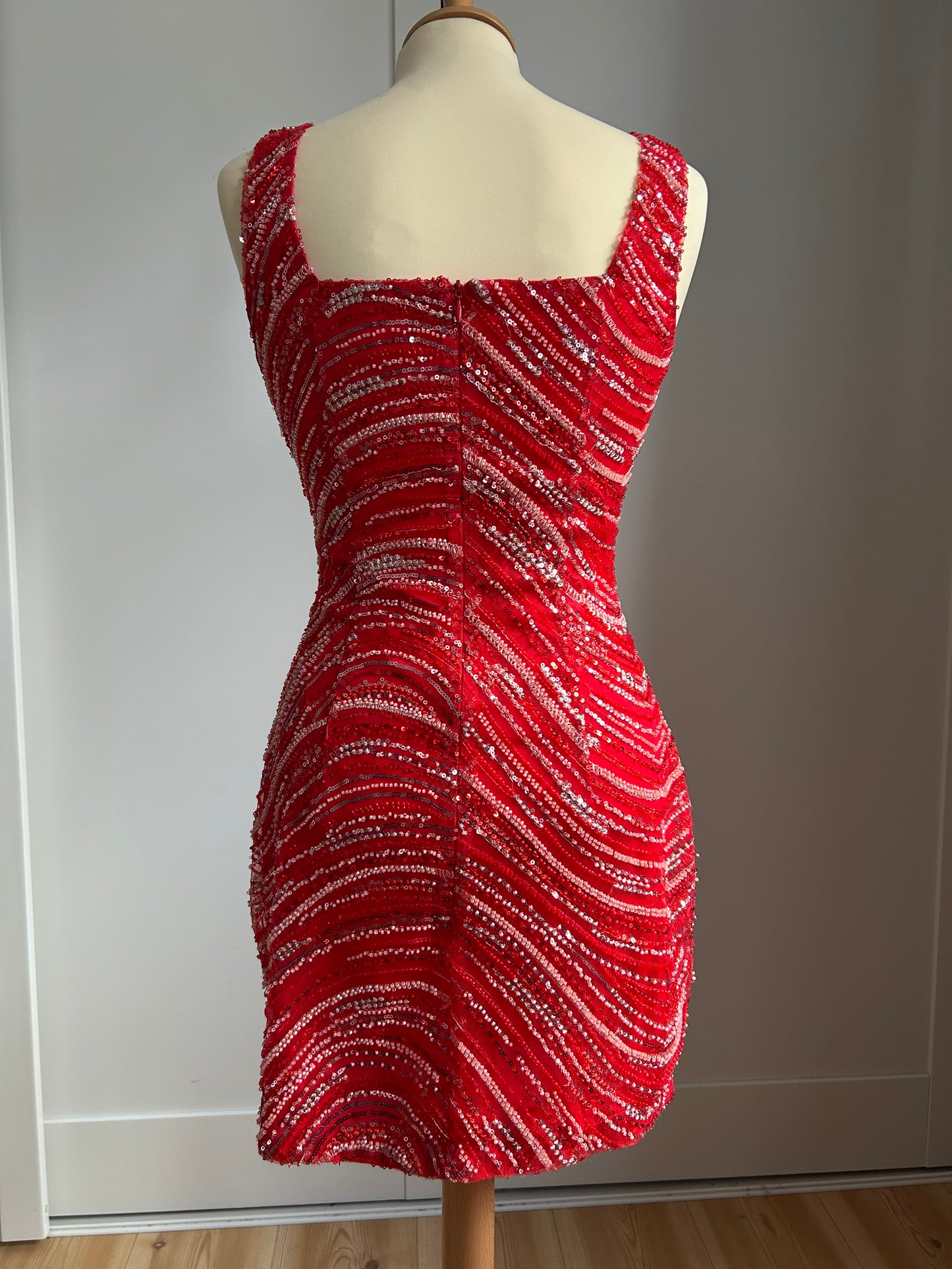 Scarlet Wave Mini Dress