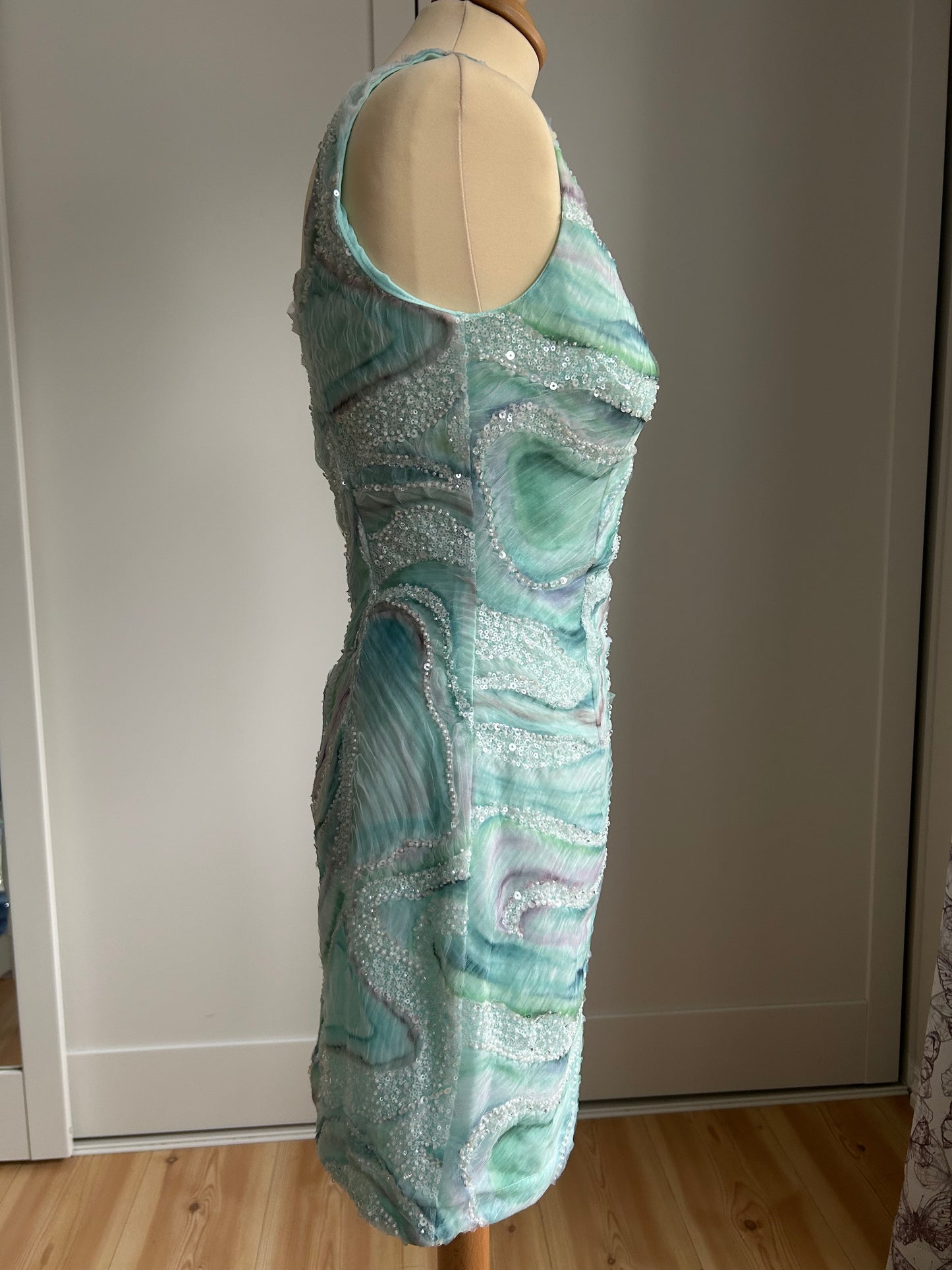 Seafoam Drift Mini Dress