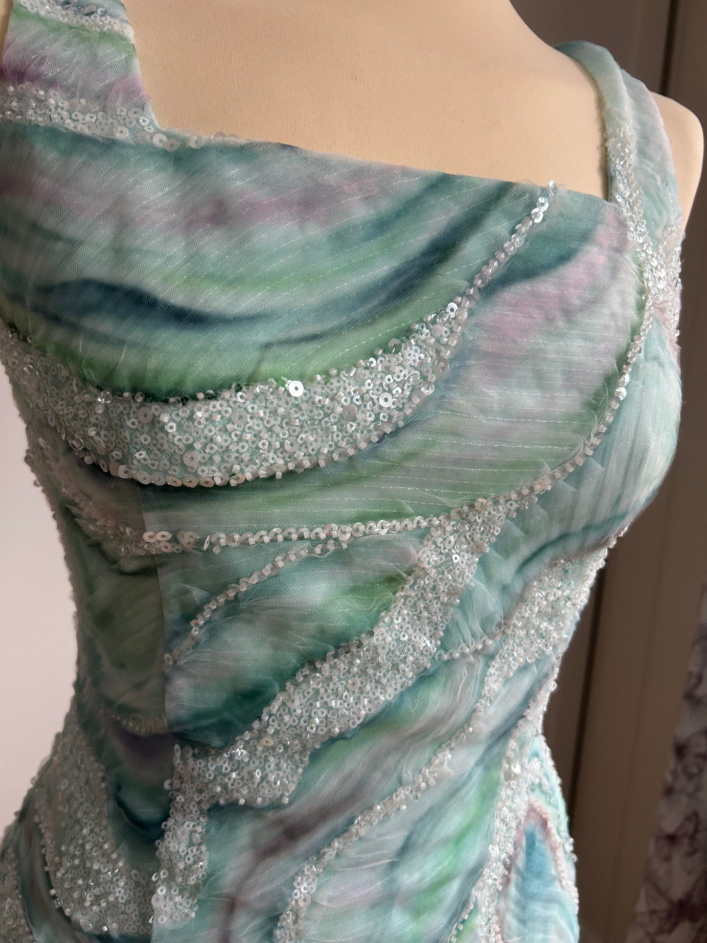 Seafoam Drift Mini Dress