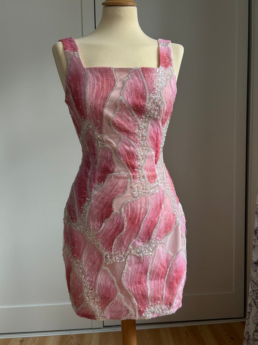 Rose petal Mini Dress