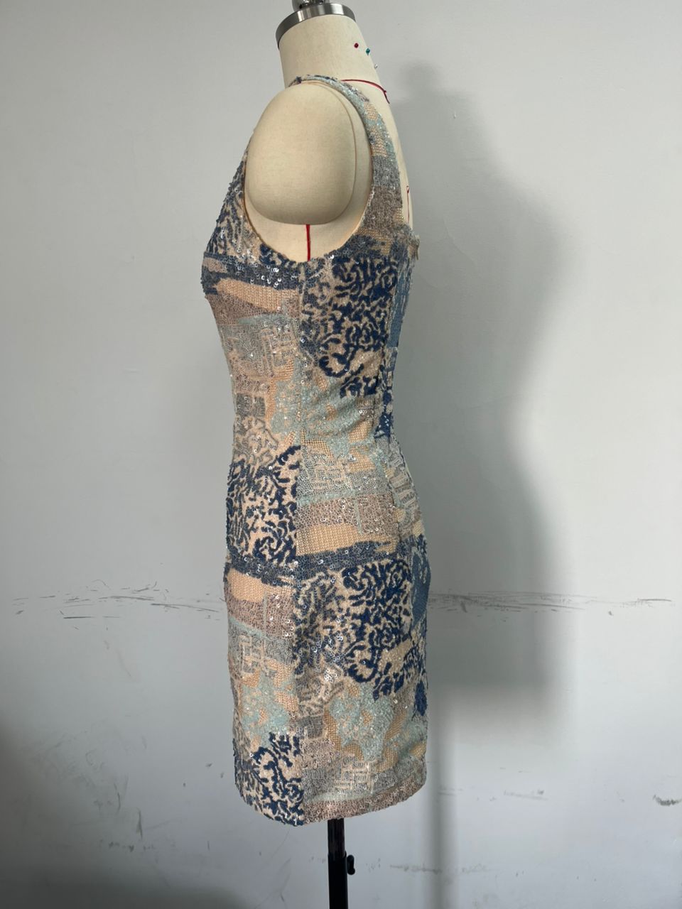 Indigo Tapestry Mini Dress