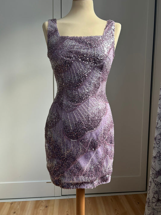 Amethyst Shimmer Mini Dress