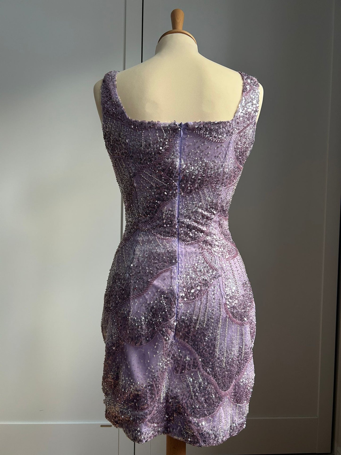 Amethyst Shimmer Mini Dress