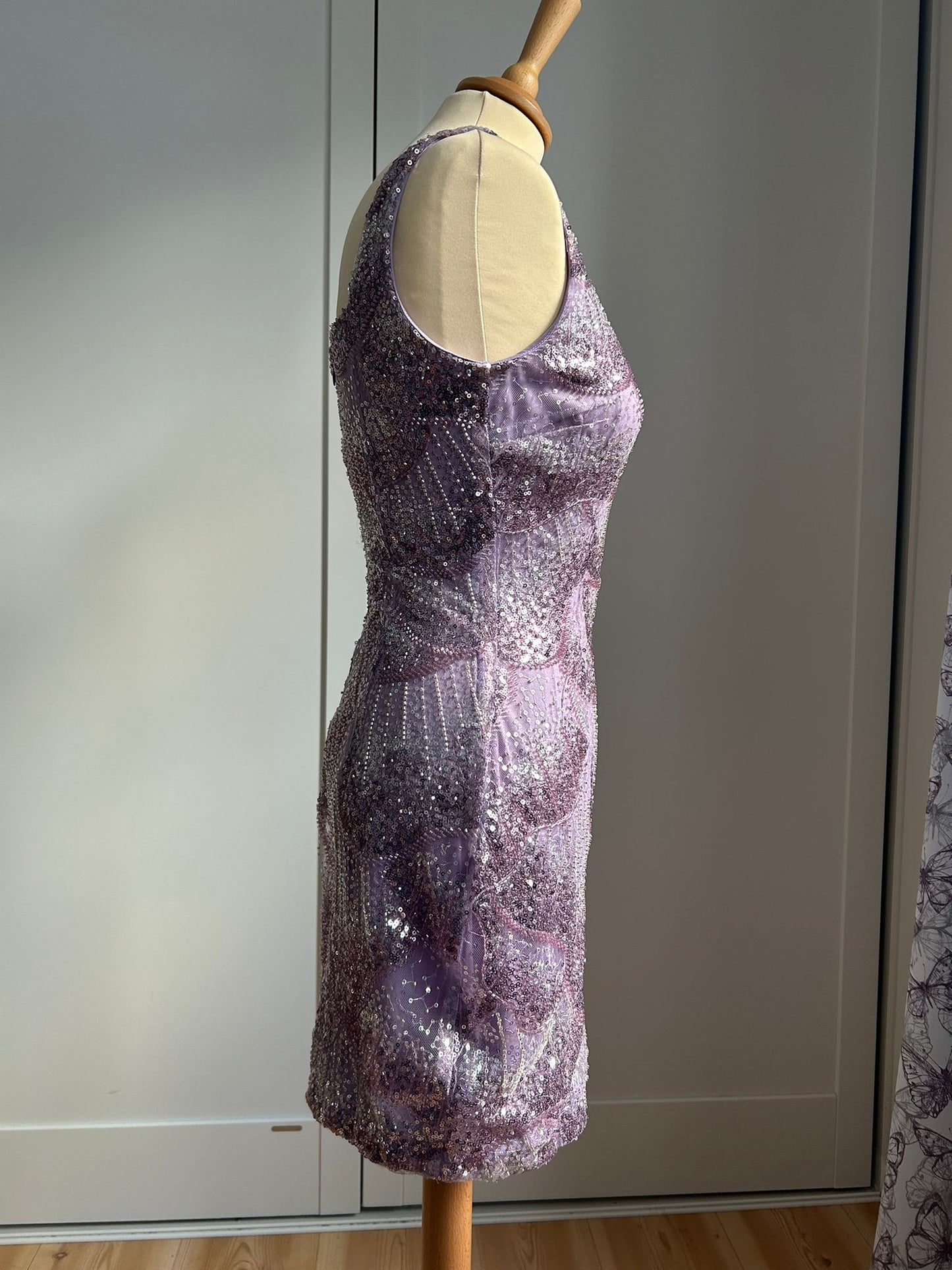 Amethyst Shimmer Mini Dress