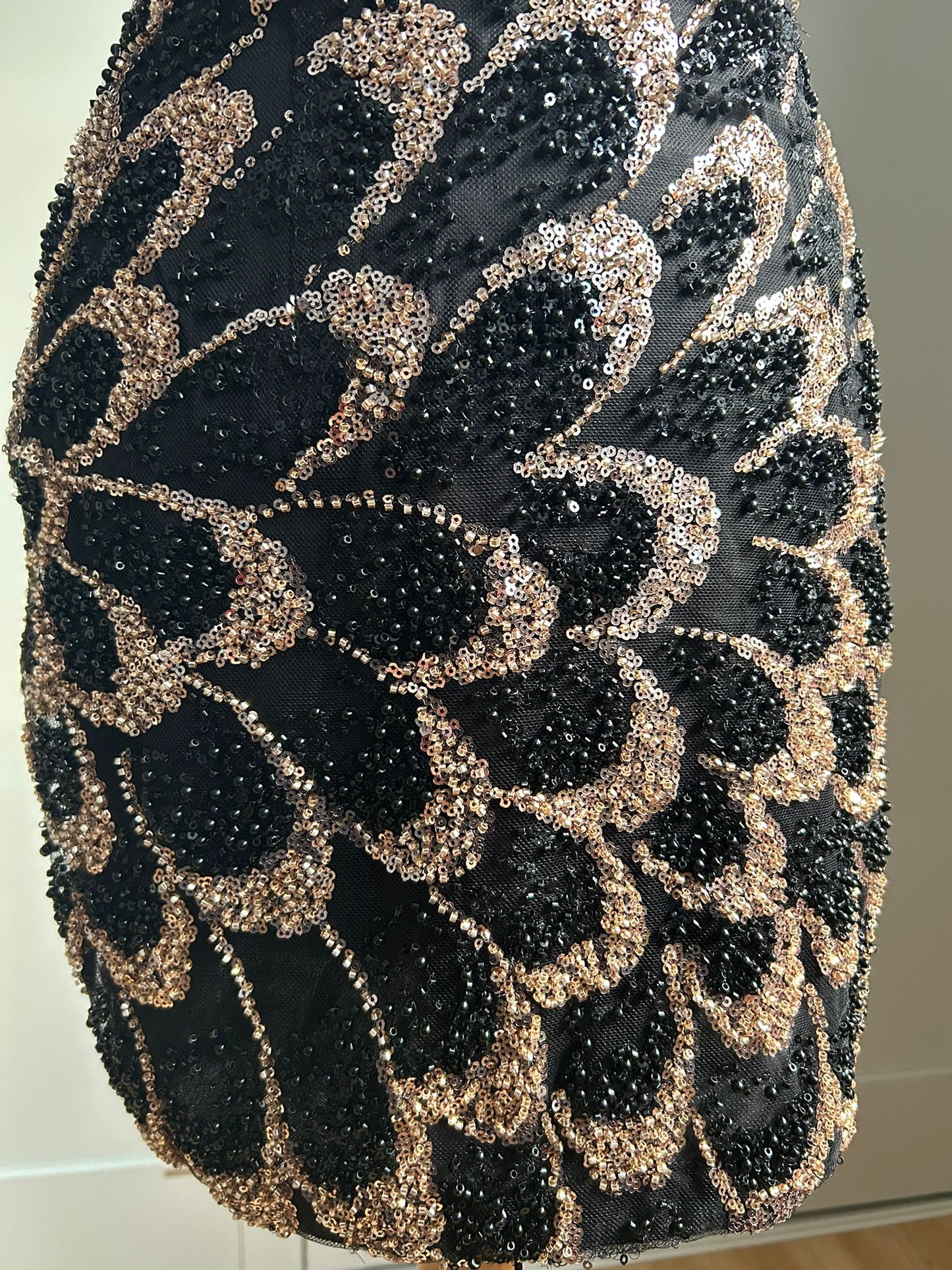 Noir Cascade Mini Dress